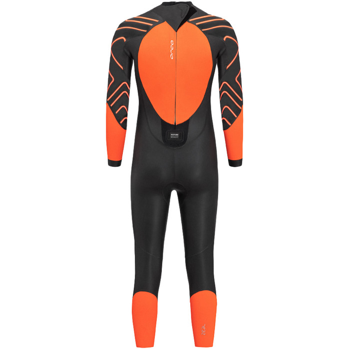 2024 Orca Hombres Zeal Hi-Vis Back Zip Open Water Swim Neopreno NN2Z - Black